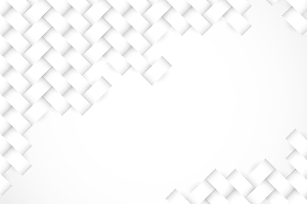 Free vector white wallpaper in 3d paper concept