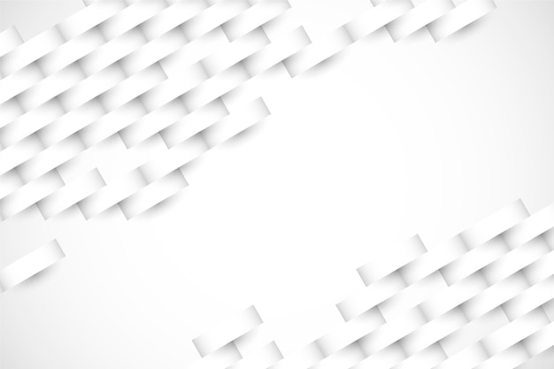 Free Vector white wallpaper in 3d paper style