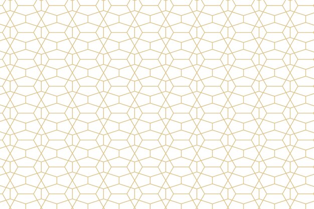 White with golden geometric pattern