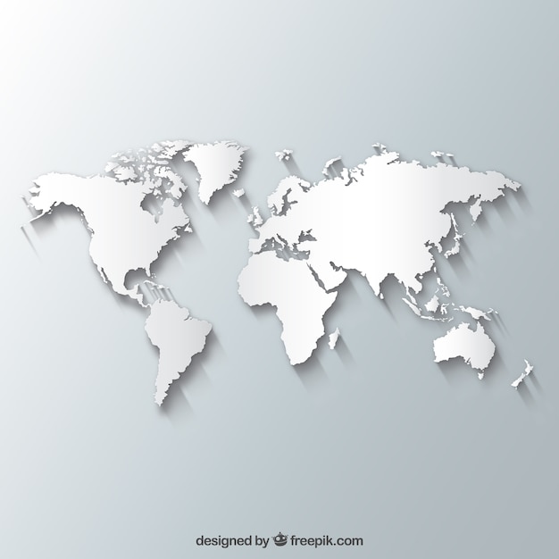 White world map