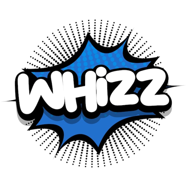 Whizz Comic book explosion bubble vector illustration