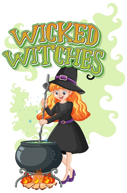 Wicked witches logo on white background