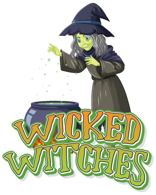 Free Vector wicked witches logo on white background