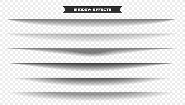 Free Vector wide paper sheet shadow effect set of six