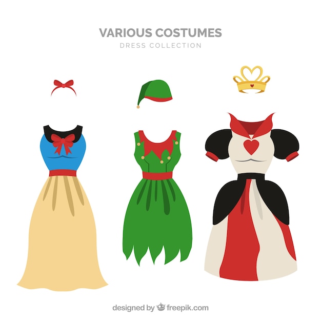 Free vector wide range of dress costume