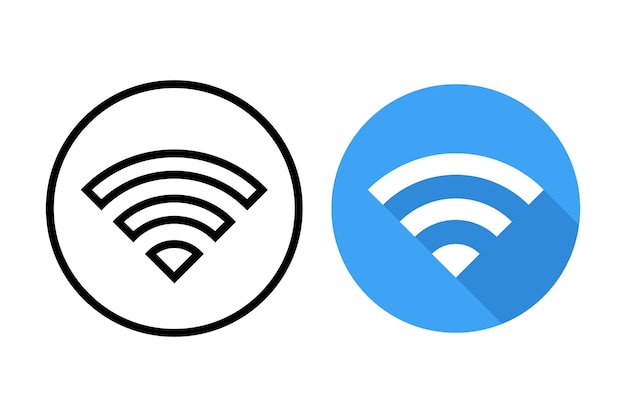 Free Vector wifi outline and flat circles