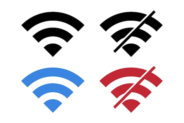 Wifi Outline And Flat Circles