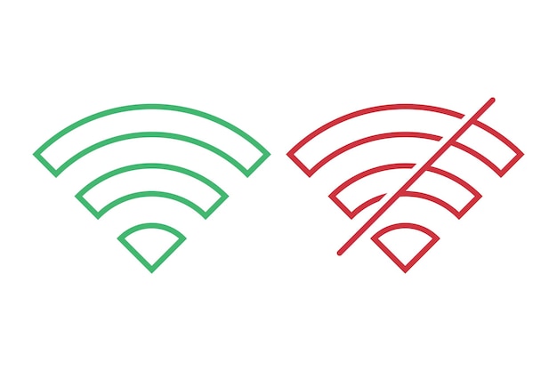 Free Vector wifi outline and flat circles