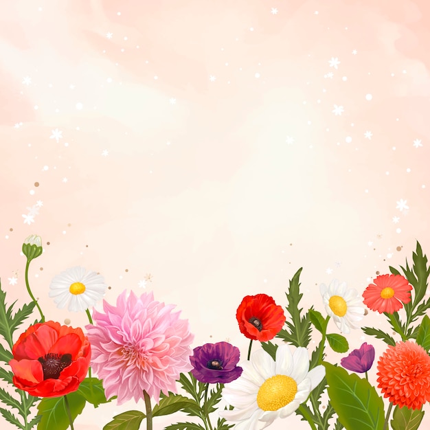 Free Vector wild flower frame