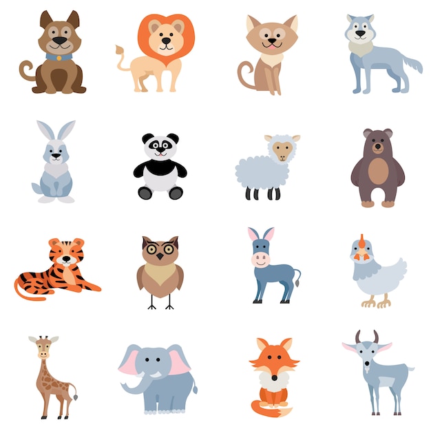 Wild And Home Animals Set