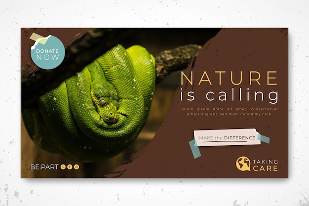 Free Vector wild nature banner template