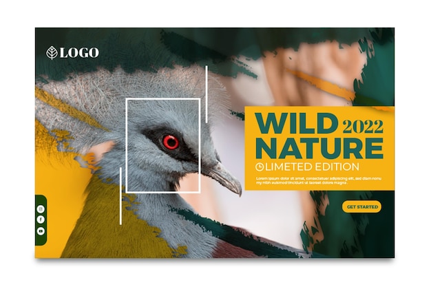 Wild nature banner template