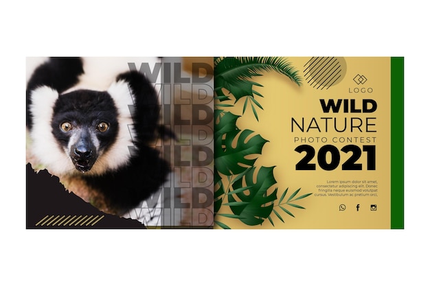 Wild nature banner template