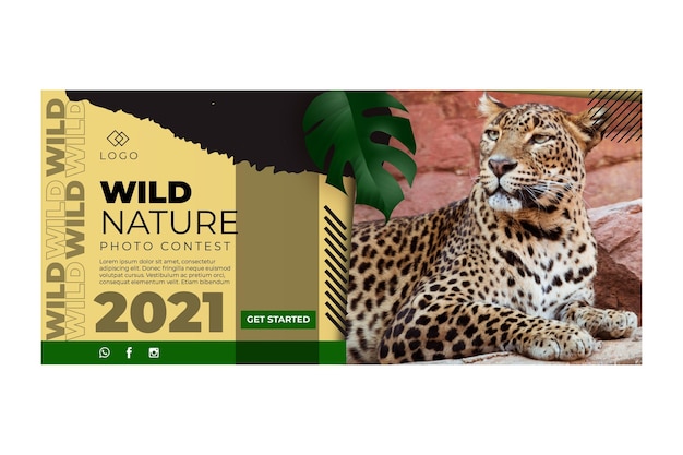 Wild nature banner template