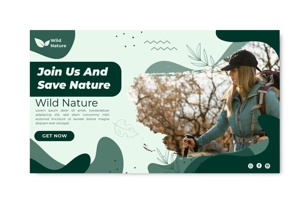 Wild nature banner template