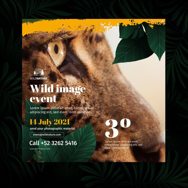 Wild nature flyer square