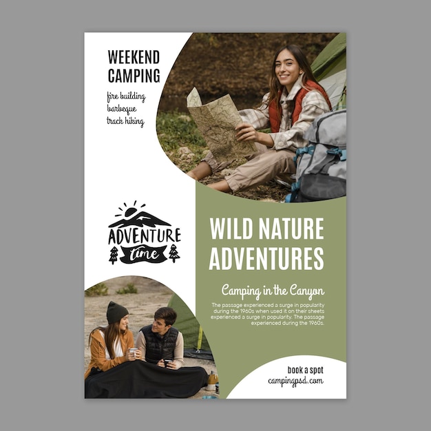 Wild nature poster template