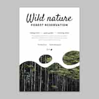 Free vector wild nature poster template