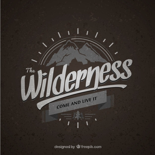 Free vector wilderness vintage badge