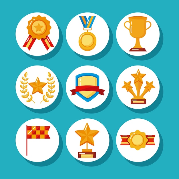 Win awards nine icons