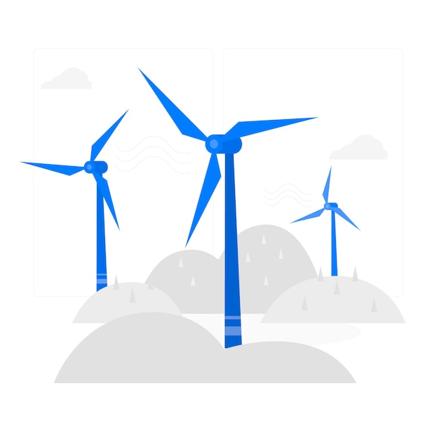 Wind turbine concept illustration