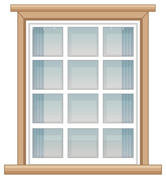 Free Vector a window for apartment building or house facade