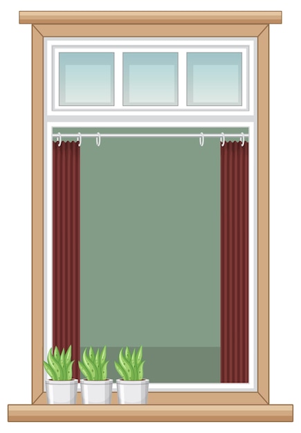 Free Vector a window for apartment building or house facade