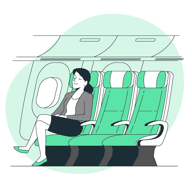 Window seat concept illustration