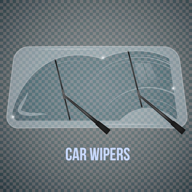 Free Vector windshield wipers realistic composition