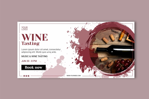 Wine banner template