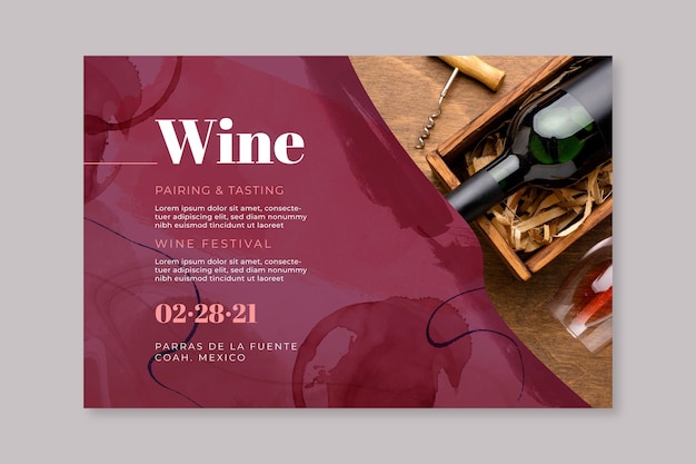 Wine banner template