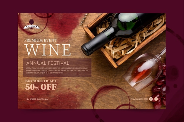 Wine banner template