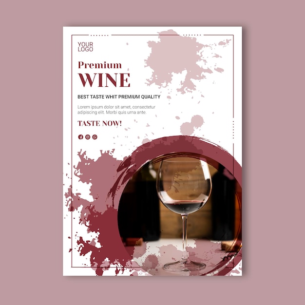 Wine event poster template