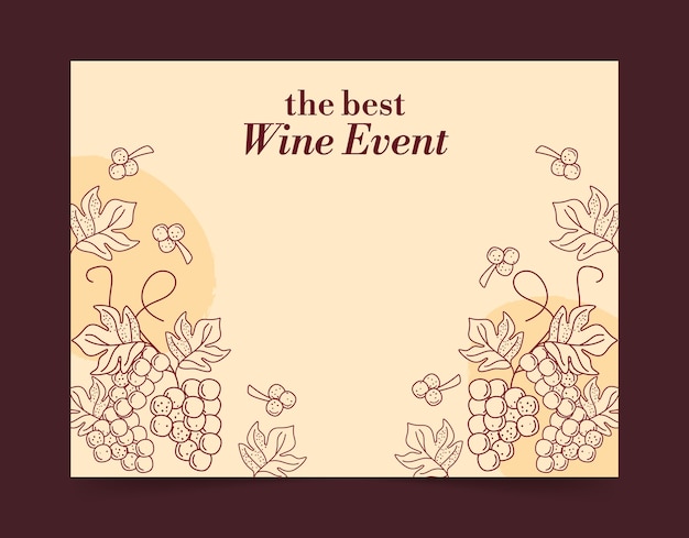 Free Vector wine festival  photocall template