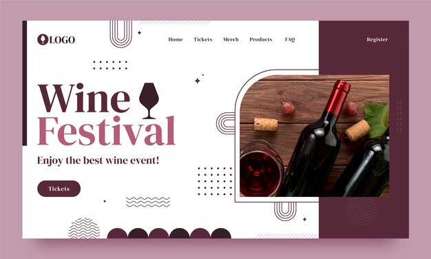 Wine festival template design