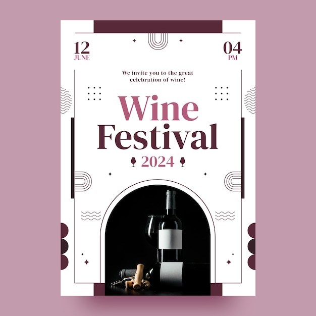 Wine festival template design