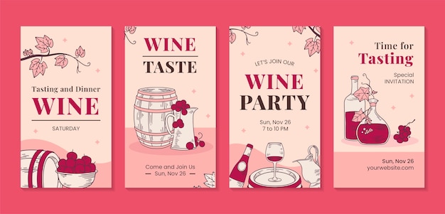 Free Vector wine festival template design