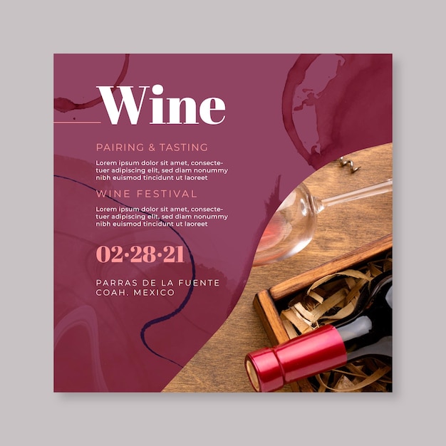 Wine flyer template