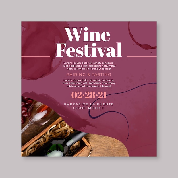 Wine flyer template