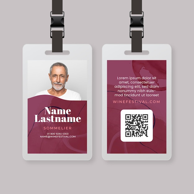 Wine id card template