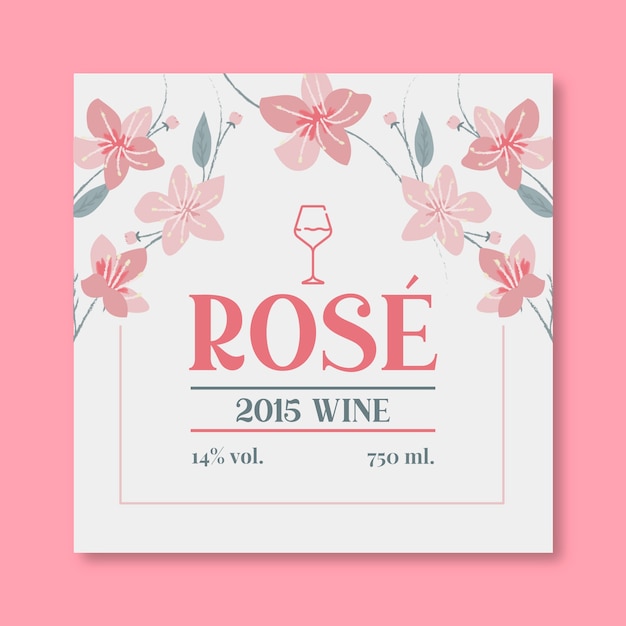 Wine  label template design