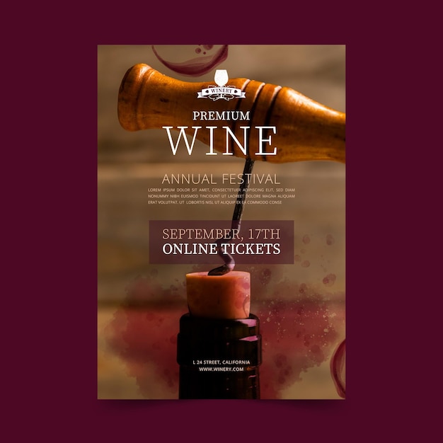 Wine poster template