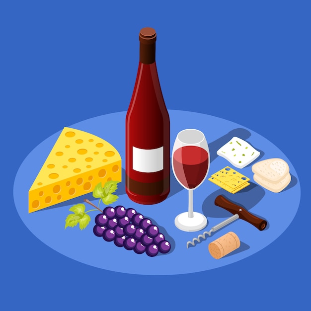 Wine and snacks background