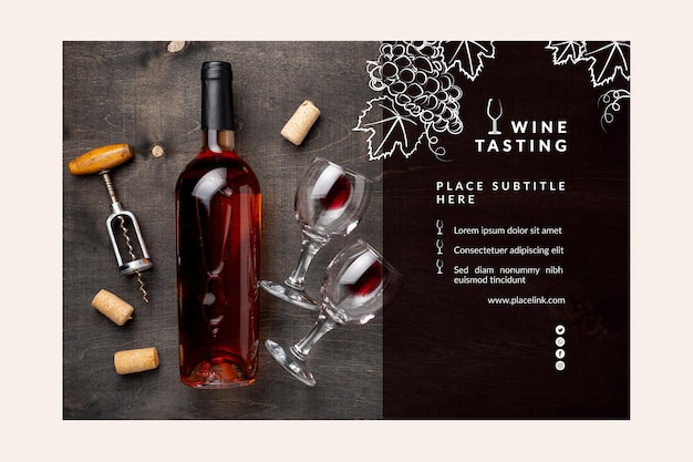 Wine tasting banner template