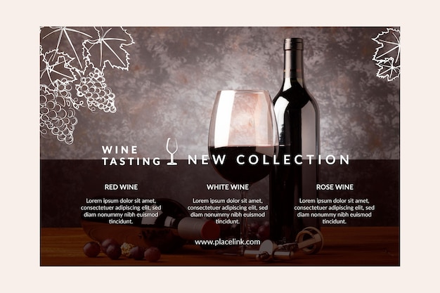 Wine tasting banner template