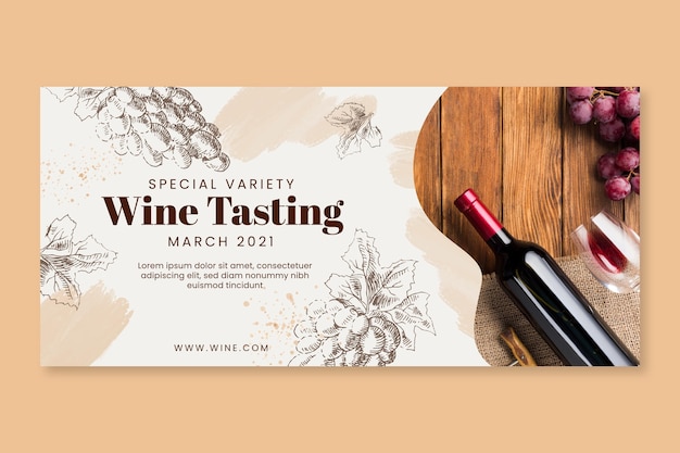 Wine tasting banner template