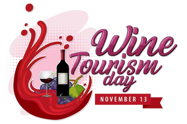 Wine Tourism Day Banner Design