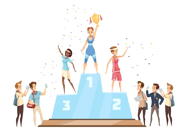 Free vector winners podium