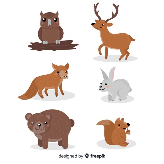 Winter animals set