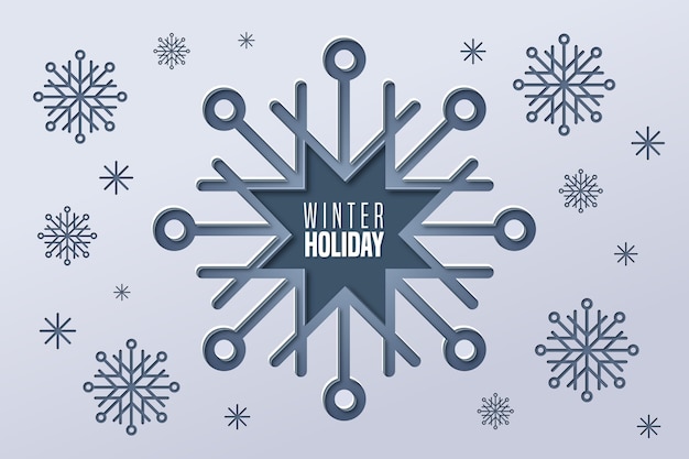 Free Vector winter background in paper style